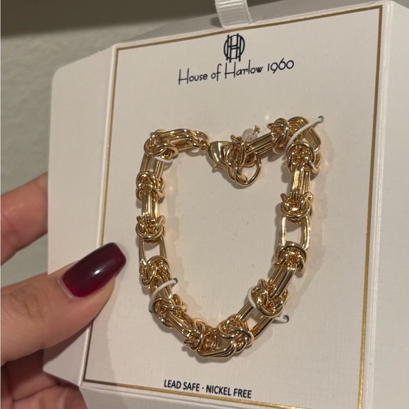 House of Harlow 1960 Gold Tone Chain Bracelet - Picture 4 of 4